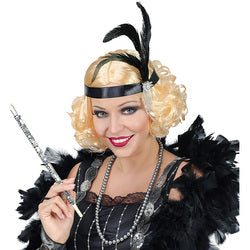 Pruik Roaring 20's met hoofdband