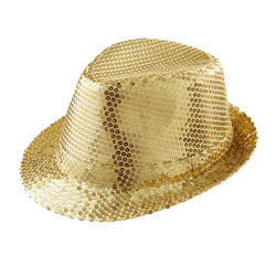 Gangsterhoed Pailletten Hoed Goud Luxe