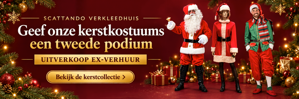 Kerstkostuums uit de verhuur: geef ze een tweede podium
