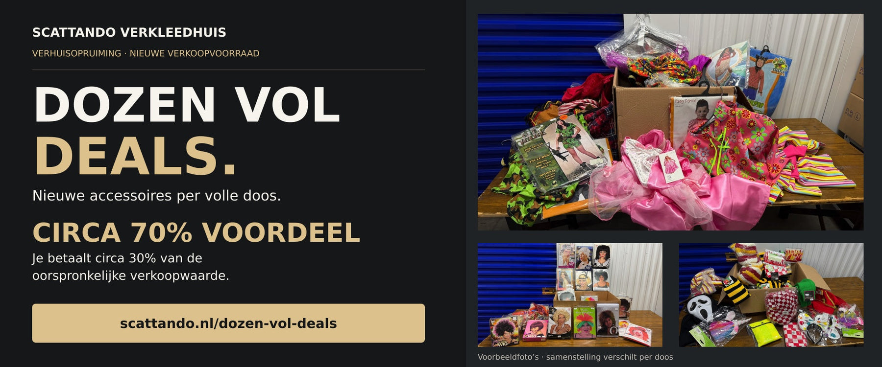 Dozen vol deals: nieuwe accessoires per doos bij Het Verkleedhuis