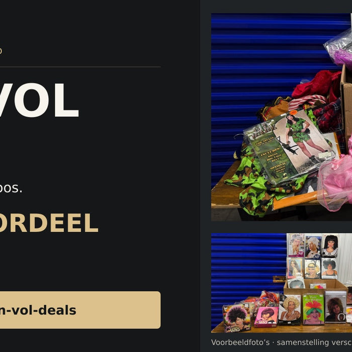 Dozen vol deals: nieuwe accessoires per doos bij Het Verkleedhuis