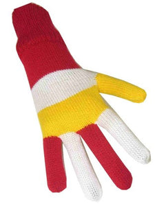 Handschoenen rood/wit/geel Oeteldonk
