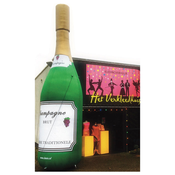 Opblaasbare Champagnefles | Ex-verhuur | Inclusief blower