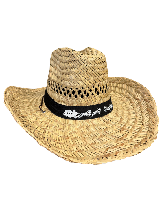 Cowboyhoed riet met koord