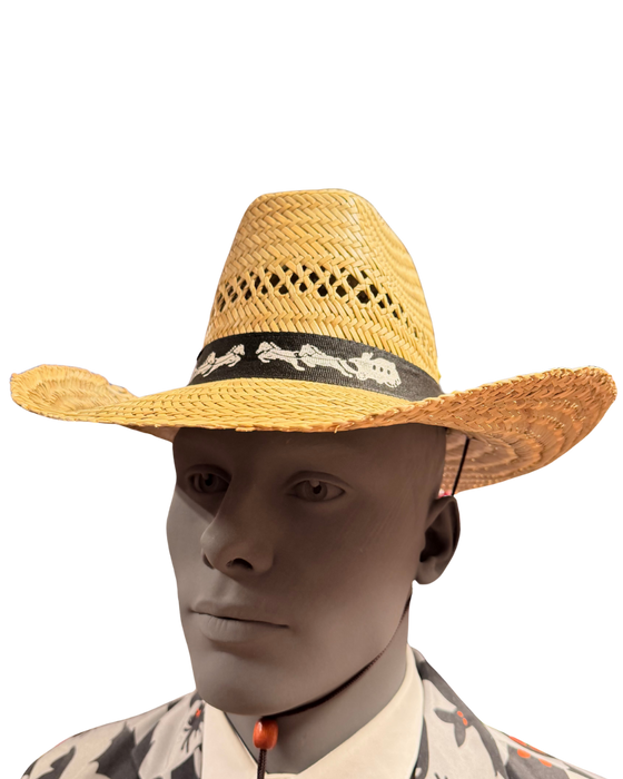 Cowboyhoed riet met koord