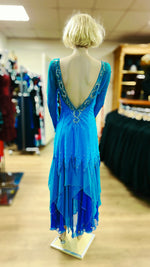 Ballroom / Latin / Dans jurk Elegant blauw | Huur
