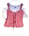 Oktoberfest blouse rood/wit dames Deluxe grote maten - Scattando Webshop