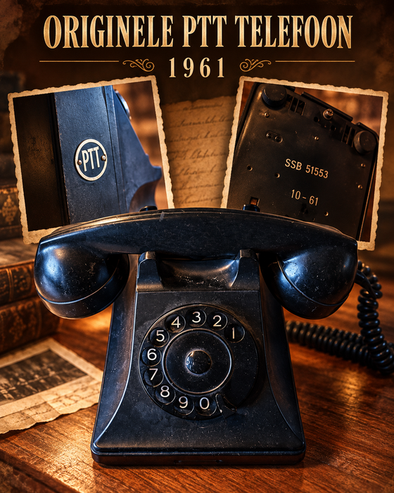 Originele PTT bakelieten draaischijftelefoon – 1961
