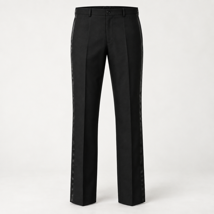 Smoking pantalon uit de verhuur – zwart – nette staat