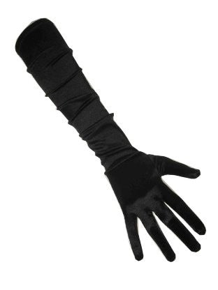 Handschoenen Satijn Zwart 48 cm lang