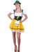 Tiroler jurk kort geel/groen dames - Scattando Webshop