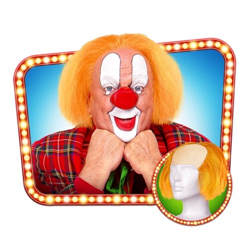 Clown Bassie Pruik Oranje