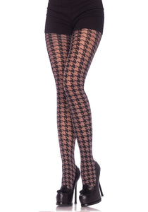 Panty Spandex Houndstooth Pantyhose