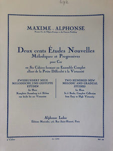 200 Etudes Nouvelles Mélodiques et Progressives, Maxim Alphonse, Horn, deel 4 - Scattando Verkleedhuis