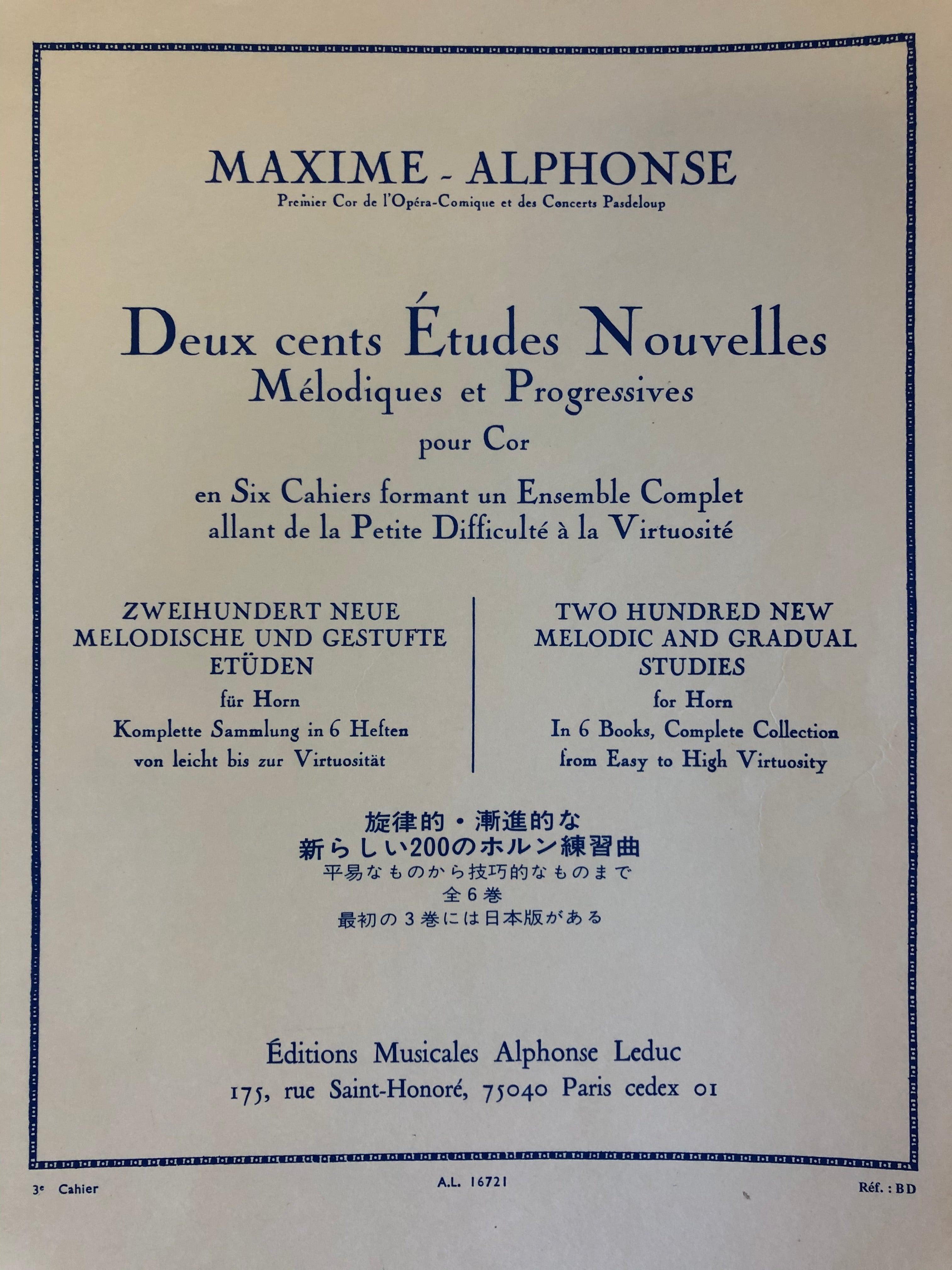 200 Études Nouvelles Mélodiques et Progressives, Maxim Alphonse, deel 3 - Scattando Verkleedhuis
