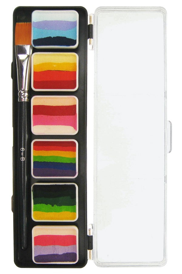 PXP Professional Colours Special FX 6 x 6 gram splitcake palet with a brush size 6 - B