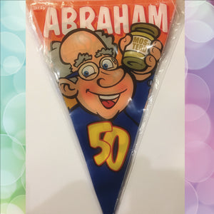 50 jaar Abraham vlaggetjes - Scattando Webshop