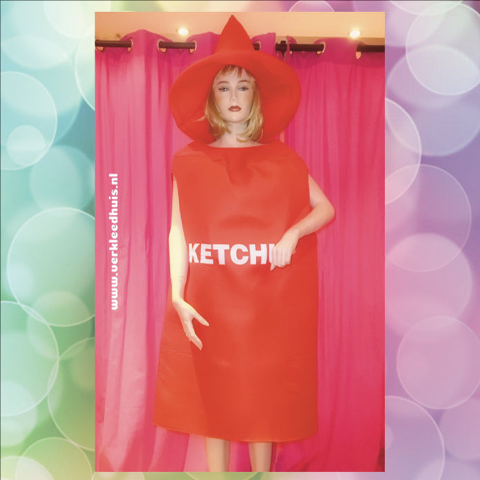 Ketchup fles Carnavals outfit kostuum - Scattando Webshop