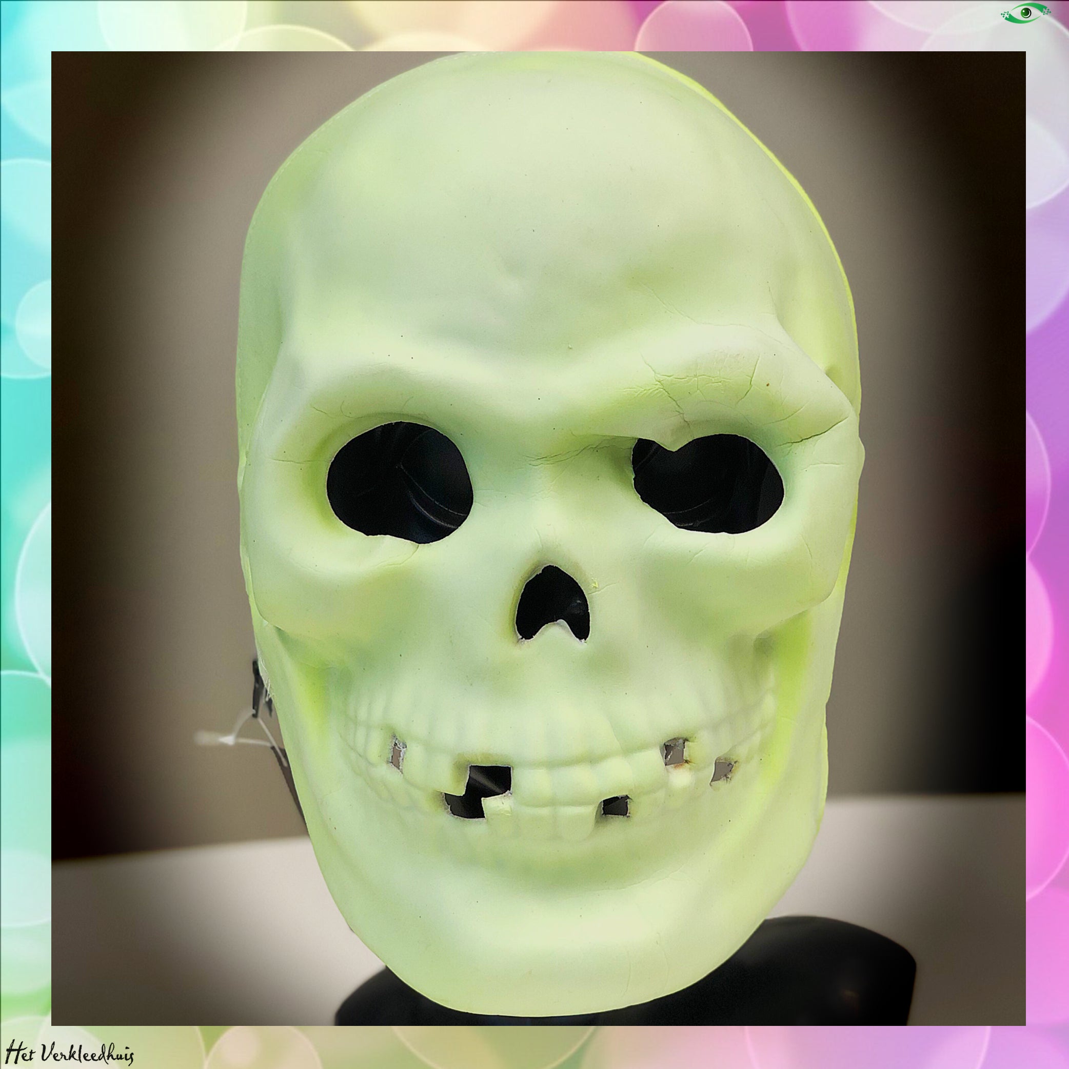 Doodshoofd masker Glow in the Dark - Scattando Verkleedhuis