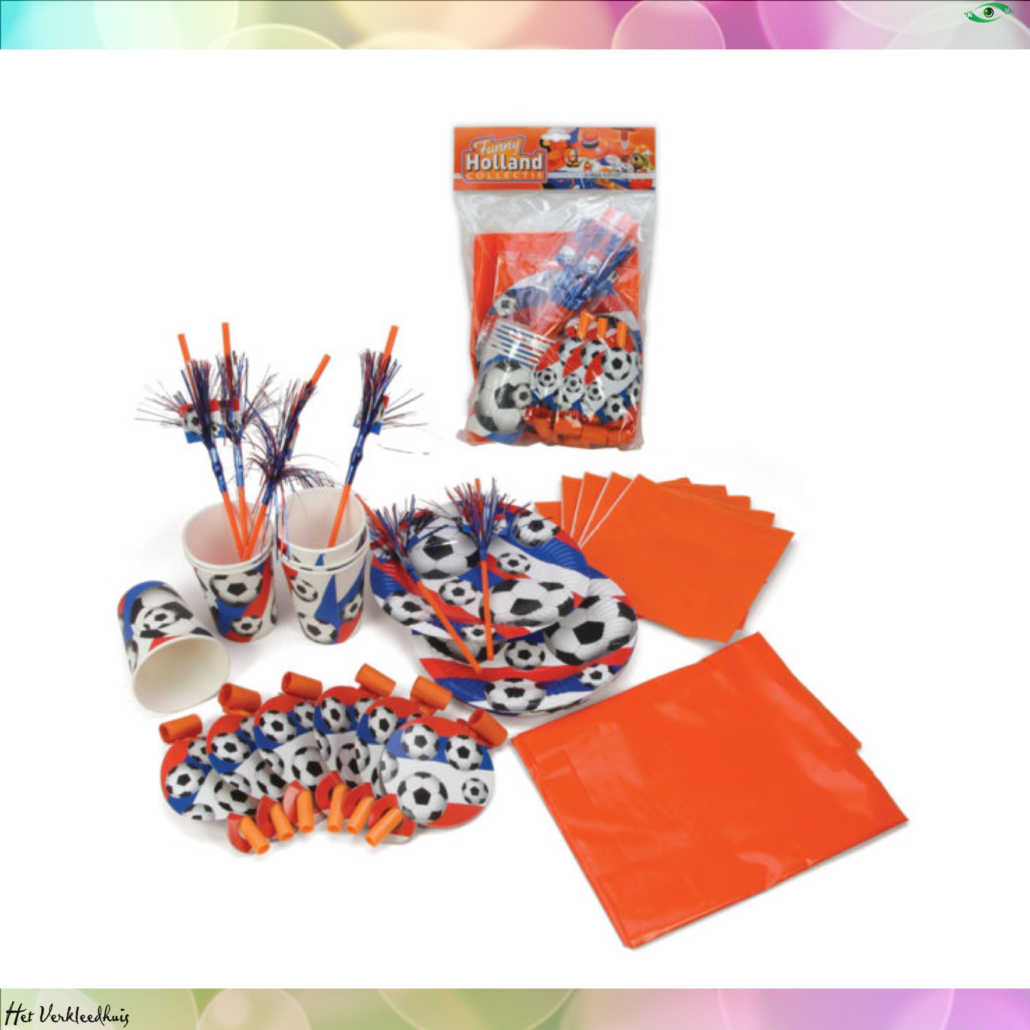 31-delig Oranje Partyset - Scattando Verkleedhuis