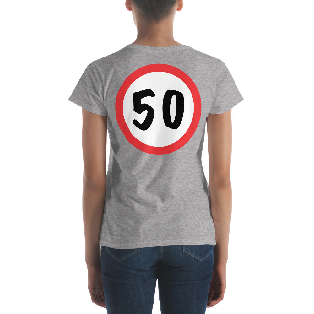 T-Shirt 50, Sarah, Jarige Job, birthday - Scattando Verkleedhuis