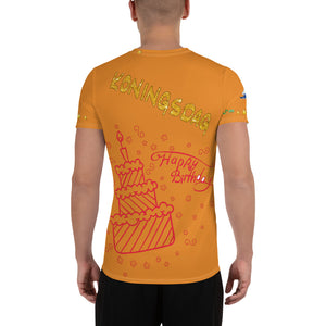Koningsdag T-Shirt Happy Birthday Orange - Scattando Verkleedhuis