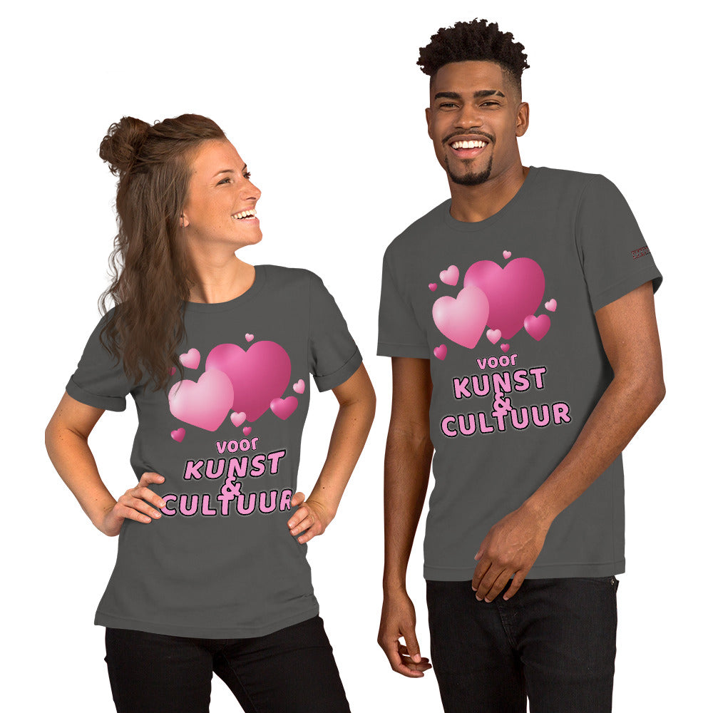 Love Kunst & Cultuur Short-Sleeve Unisex T-Shirt, gratis verzendkosten - Scattando Verkleedhuis