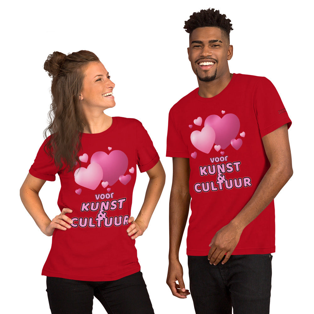 Love Kunst & Cultuur Short-Sleeve Unisex T-Shirt, gratis verzendkosten - Scattando Verkleedhuis