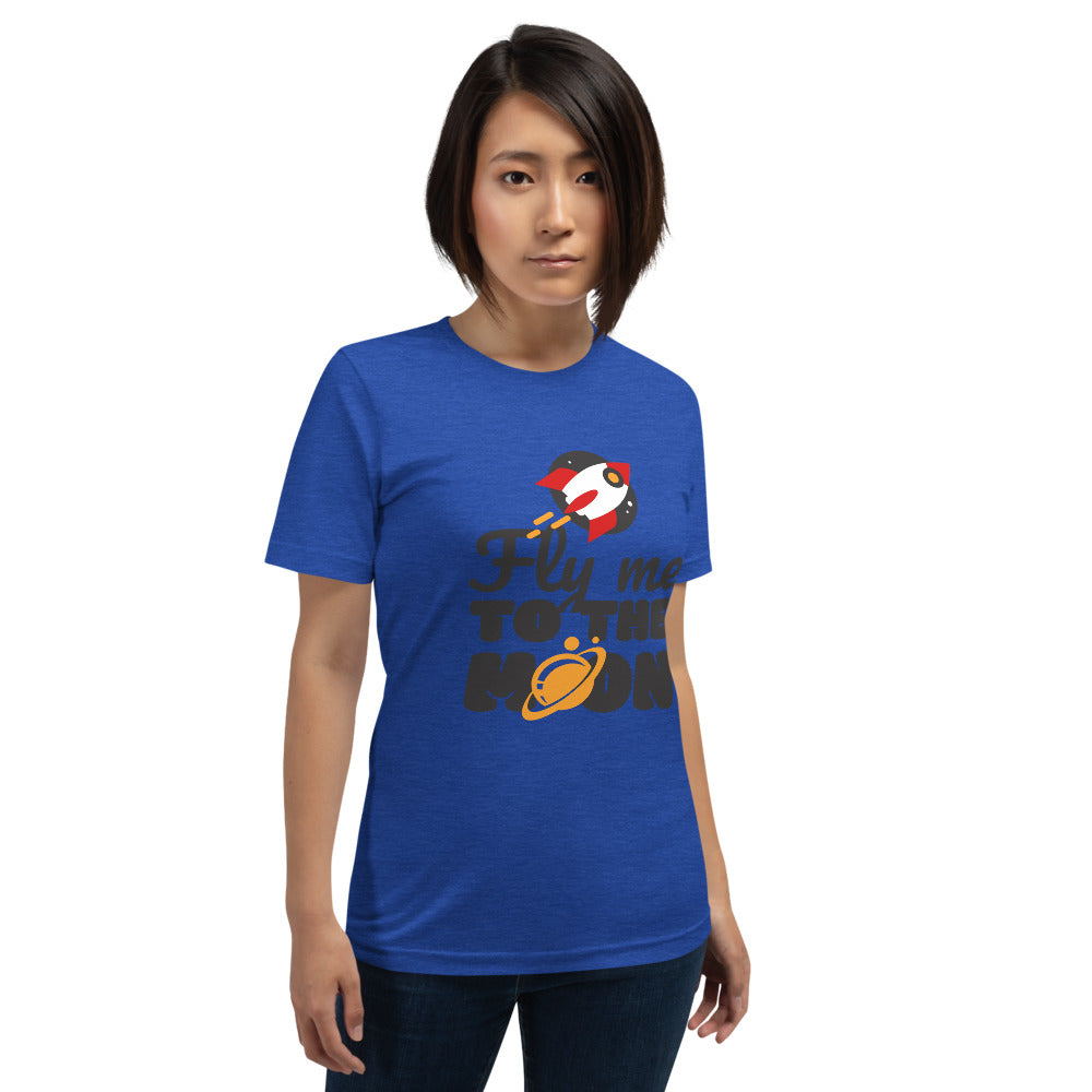 Fly me to the Moon Short-Sleeve Unisex T-Shirt - Scattando Verkleedhuis