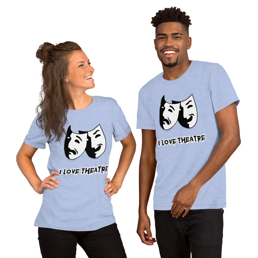 Unisex T-Shirt I Love Theatre - Scattando Verkleedhuis