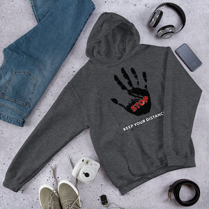 STOP! Keep your distance Unisex Hoodie - Scattando Verkleedhuis