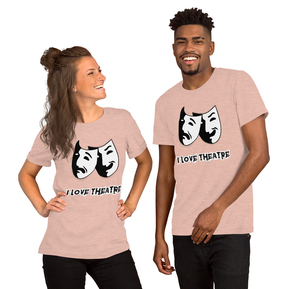 Unisex T-Shirt I Love Theatre - Scattando Verkleedhuis