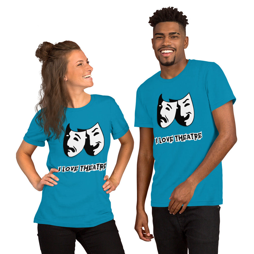 Unisex T-Shirt I Love Theatre - Scattando Verkleedhuis