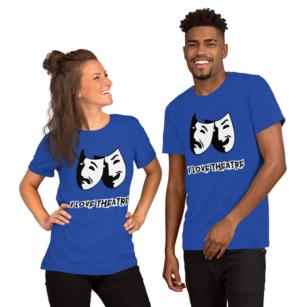 Unisex T-Shirt I Love Theatre - Scattando Verkleedhuis