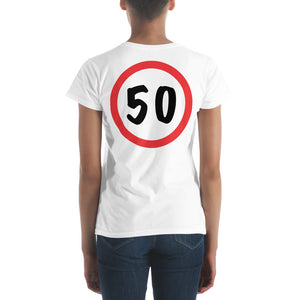 T-Shirt 50, Sarah, Jarige Job, birthday - Scattando Verkleedhuis