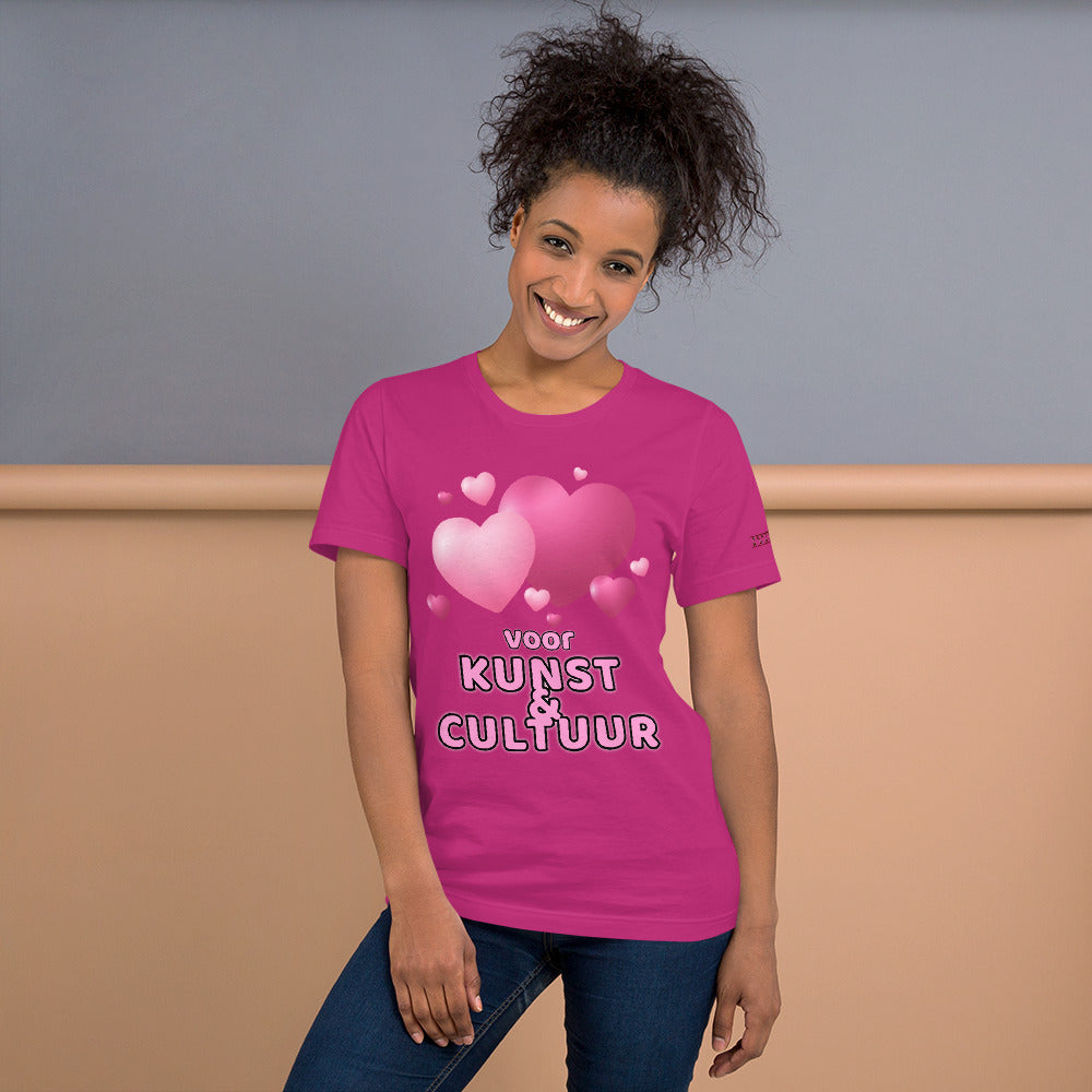 Love Kunst & Cultuur Short-Sleeve Unisex T-Shirt, gratis verzendkosten - Scattando Verkleedhuis