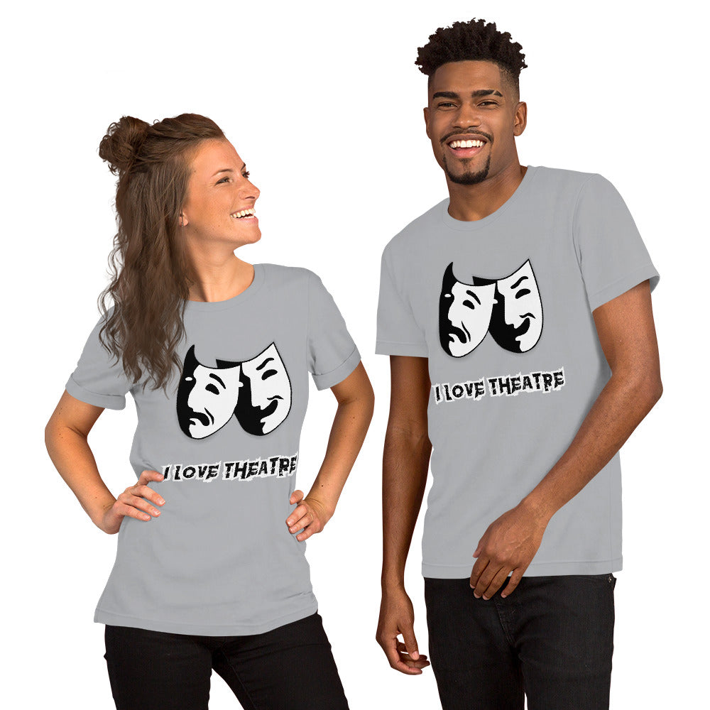 Unisex T-Shirt I Love Theatre - Scattando Verkleedhuis