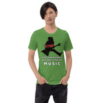 Keep Distance but don't stop the MUSIC, Short-Sleeve Unisex T-Shirt - Scattando Verkleedhuis