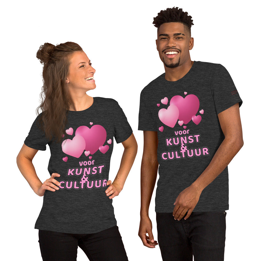 Love Kunst & Cultuur Short-Sleeve Unisex T-Shirt, gratis verzendkosten - Scattando Verkleedhuis