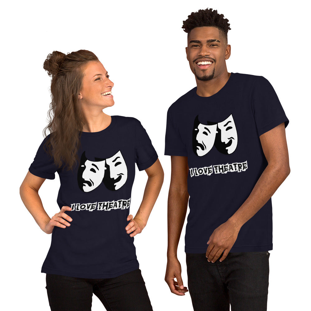 Unisex T-Shirt I Love Theatre - Scattando Verkleedhuis