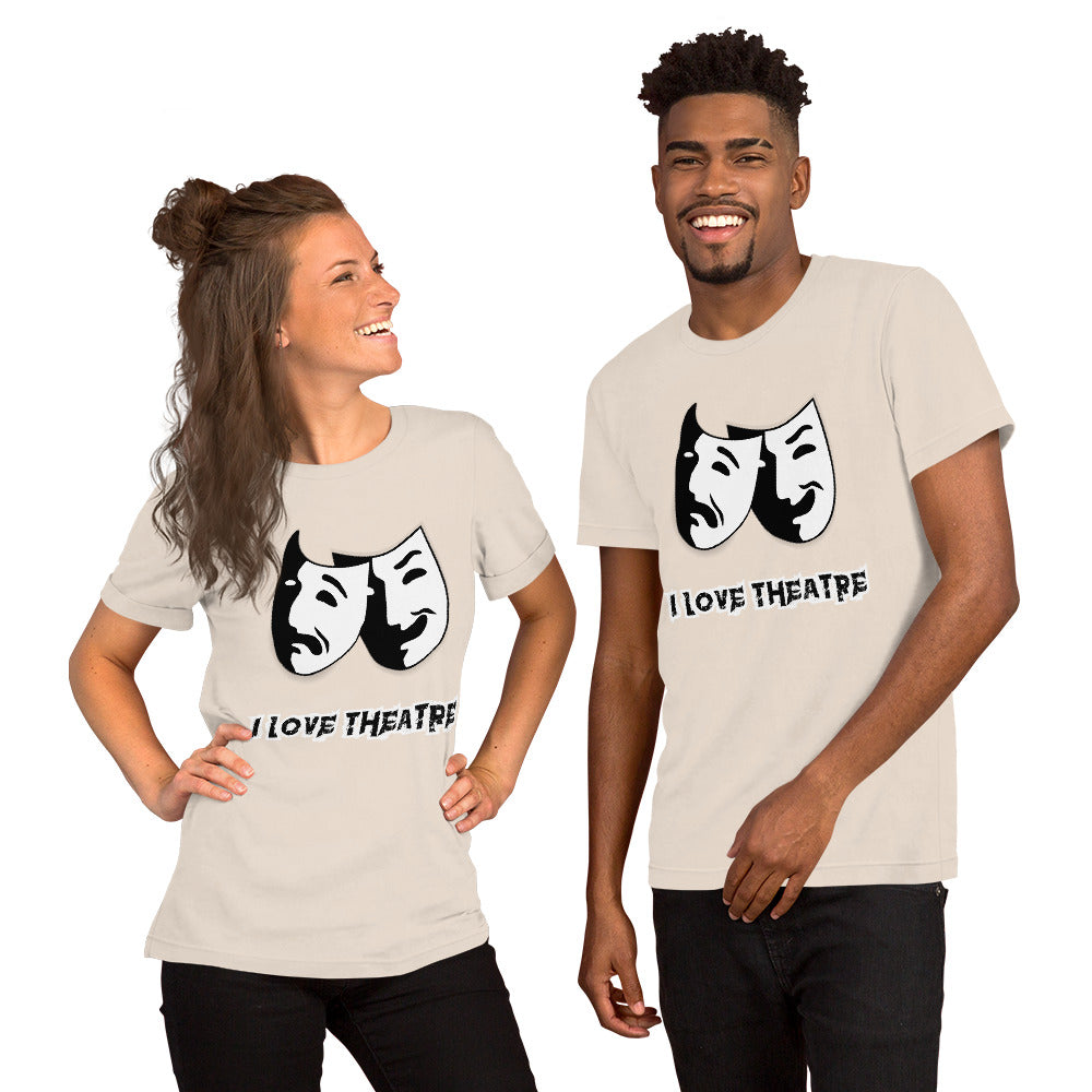 Unisex T-Shirt I Love Theatre - Scattando Verkleedhuis