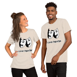 Unisex T-Shirt I Love Theatre - Scattando Verkleedhuis