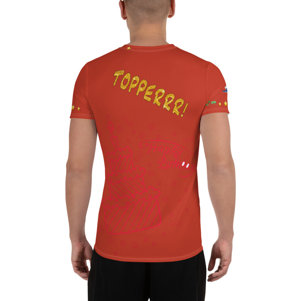Topper T-Shirt Happy Birthday Red - Scattando Verkleedhuis