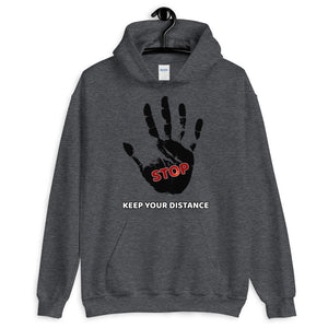 STOP! Keep your distance Unisex Hoodie - Scattando Verkleedhuis