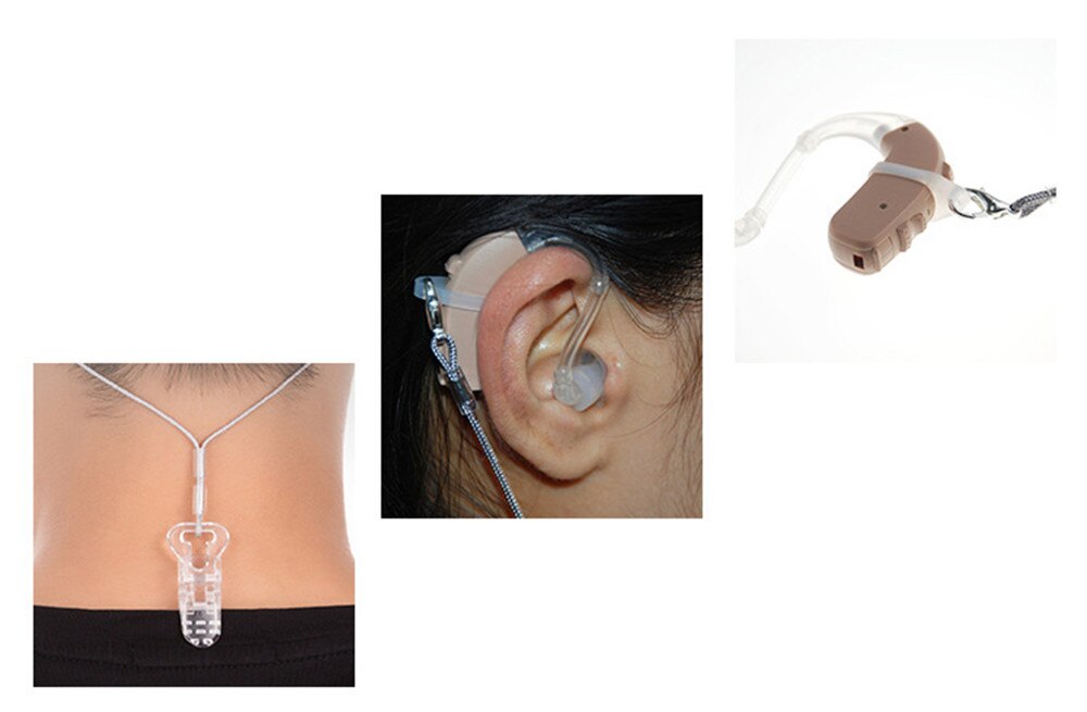 Veiligheid draad voor Hoorapparaat of CI achter het oor, veilig actief zijn! Inclusief opbergdoosje. Cochleair/Cochlear BTE
