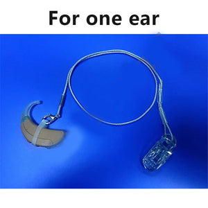 Veiligheid draad voor Hoorapparaat of CI achter het oor, veilig actief zijn! Inclusief opbergdoosje. Cochleair/Cochlear BTE